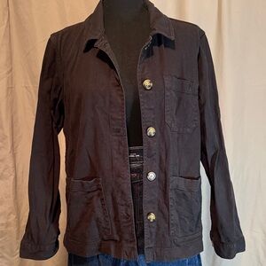 Quince Midnight Black Denim Jacket